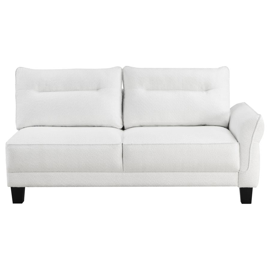 Caspian White Sectional - furniture place usa