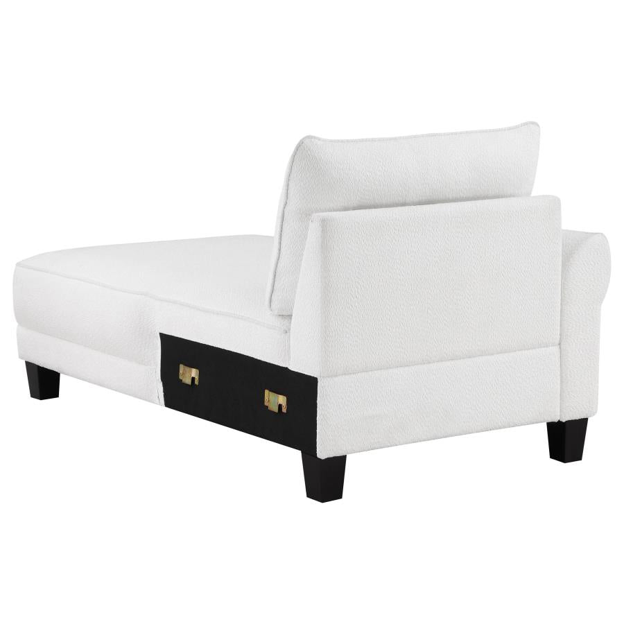 Caspian White Sectional - furniture place usa