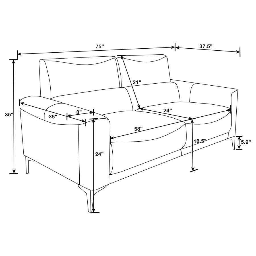 Glenmark Grey Sofa - furniture place usa