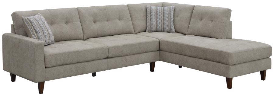 Barton Beige Sectional - furniture place usa