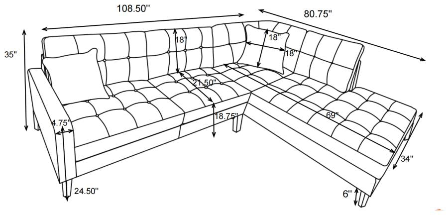 Barton Beige Sectional - furniture place usa