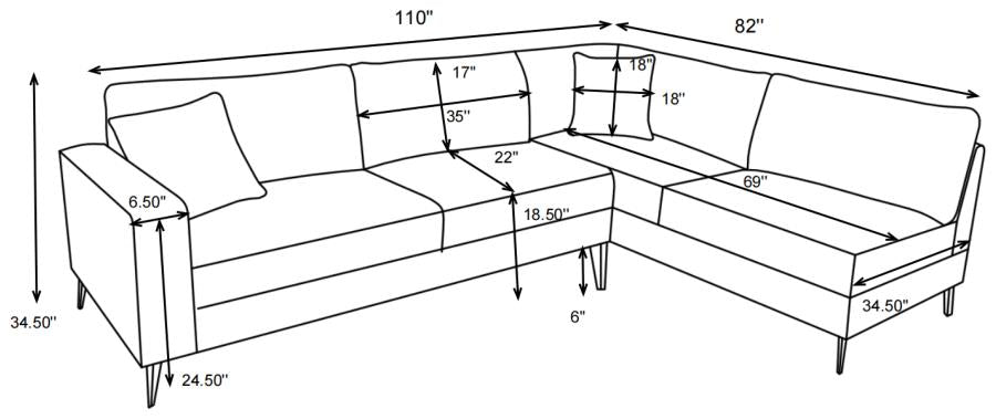 Clint Grey Sectional - furniture place usa