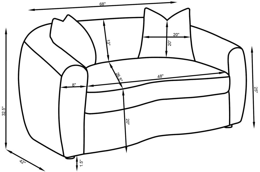 Isabella White 2 Pc Sofa Set - furniture place usa