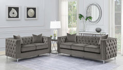 Phoebe Grey 2 Pc Sofa Set - furniture place usa