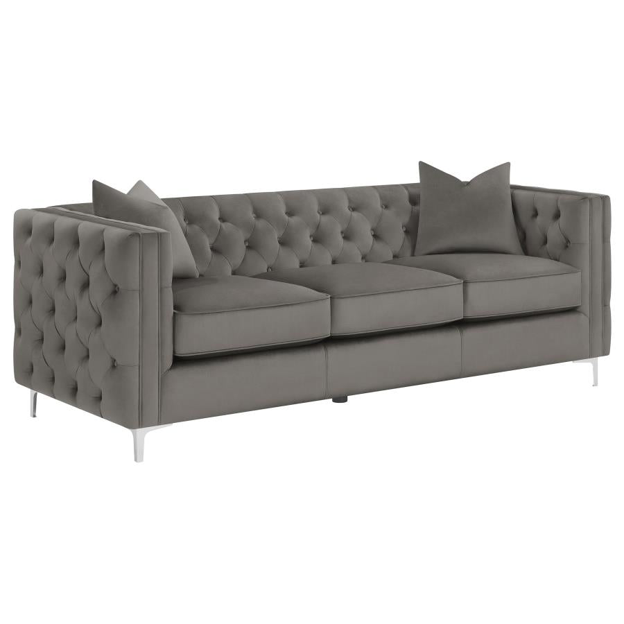 Phoebe Grey 2 Pc Sofa Set - furniture place usa