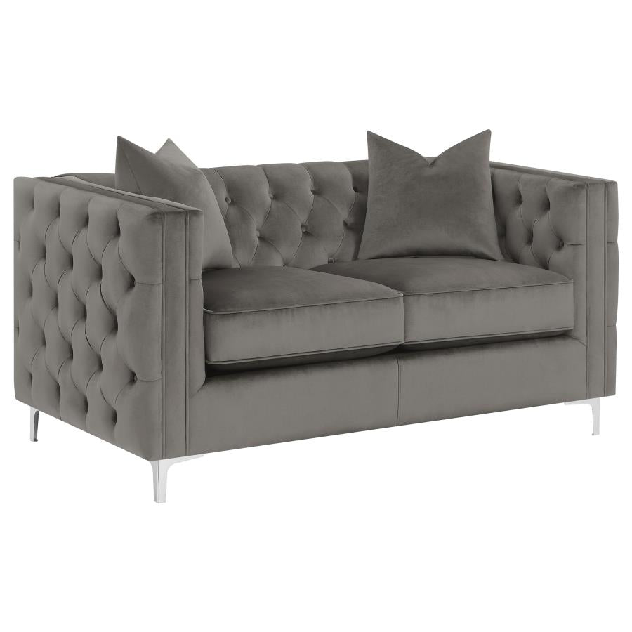 Phoebe Grey 2 Pc Sofa Set - furniture place usa