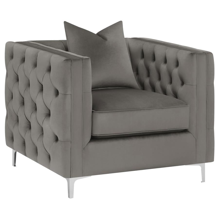 Phoebe Grey 3 Pc Sofa Set - furniture place usa