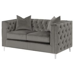 Phoebe Grey Loveseat - furniture place usa