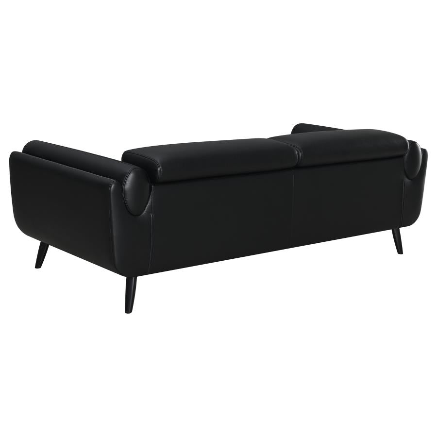 Shania Black 2 Pc Sofa Set - furniture place usa