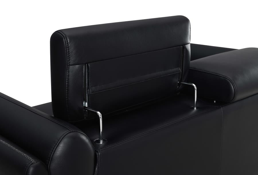 Shania Black Sofa - furniture place usa