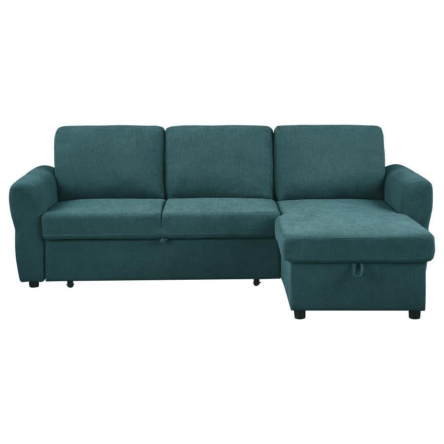 Samantha Blue Sleeper Sectional - furniture place usa