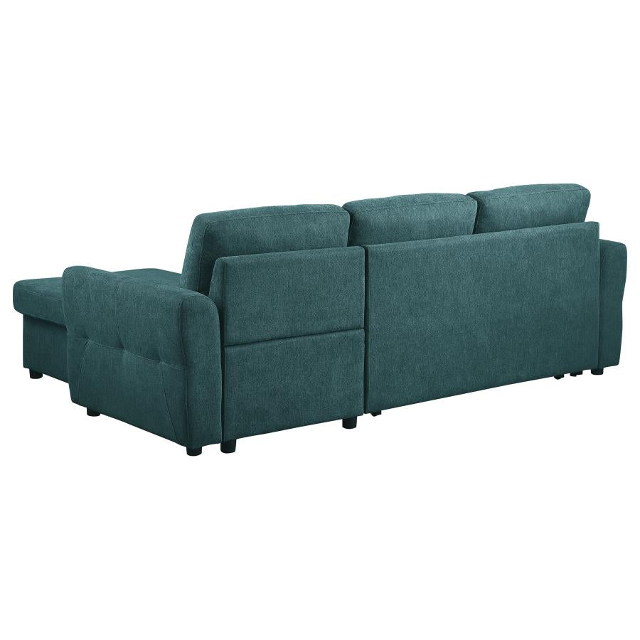 Samantha Blue Sleeper Sectional - furniture place usa