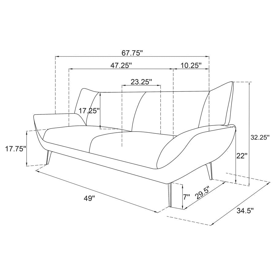 Acton Blue 2 Pc Sofa Set - furniture place usa