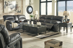 Dunwell Power Reclining Sofa and Loveseat with Power Recliner - furniture place usa