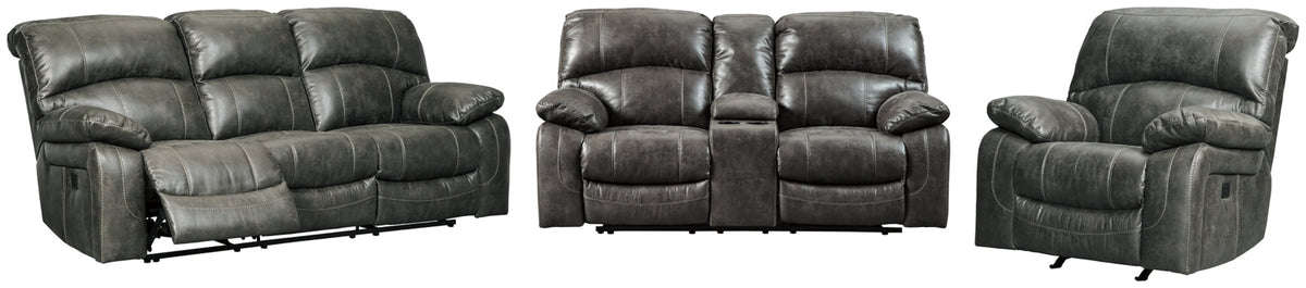Dunwell Power Reclining Sofa and Loveseat with Power Recliner - furniture place usa