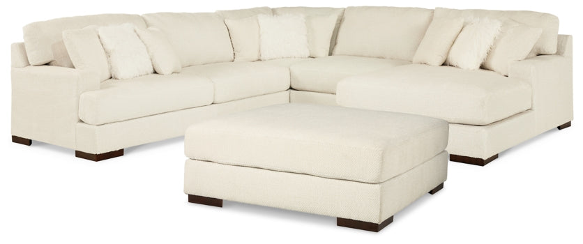 Zada 4-Piece Sectional with Ottoman - PKG013081 - furniture place usa