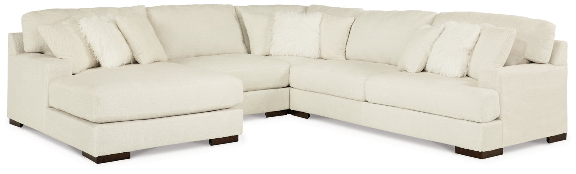 Zada 4-Piece Sectional with Ottoman - PKG013081 - furniture place usa