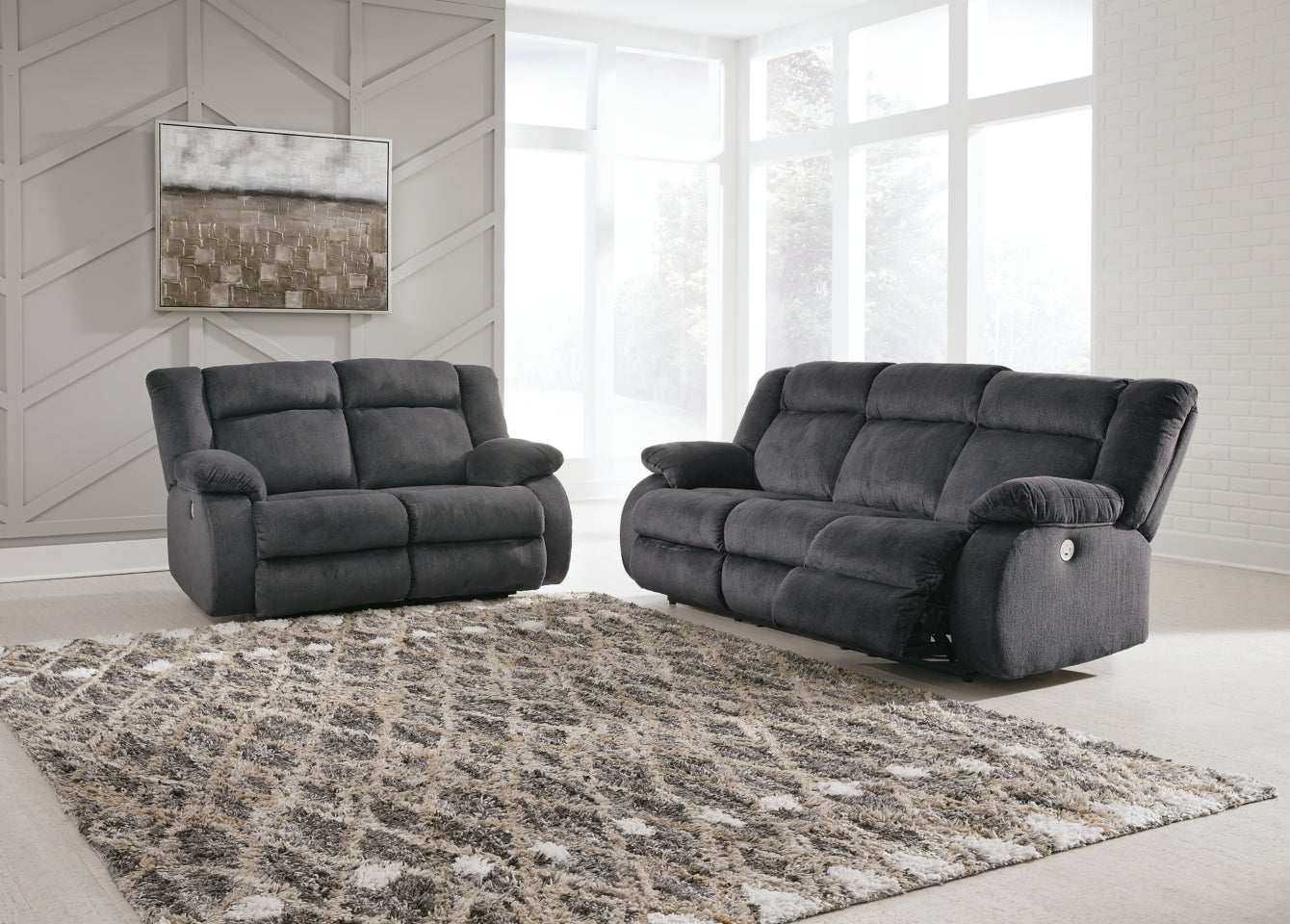 Burkner Sofa and Loveseat - furniture place usa