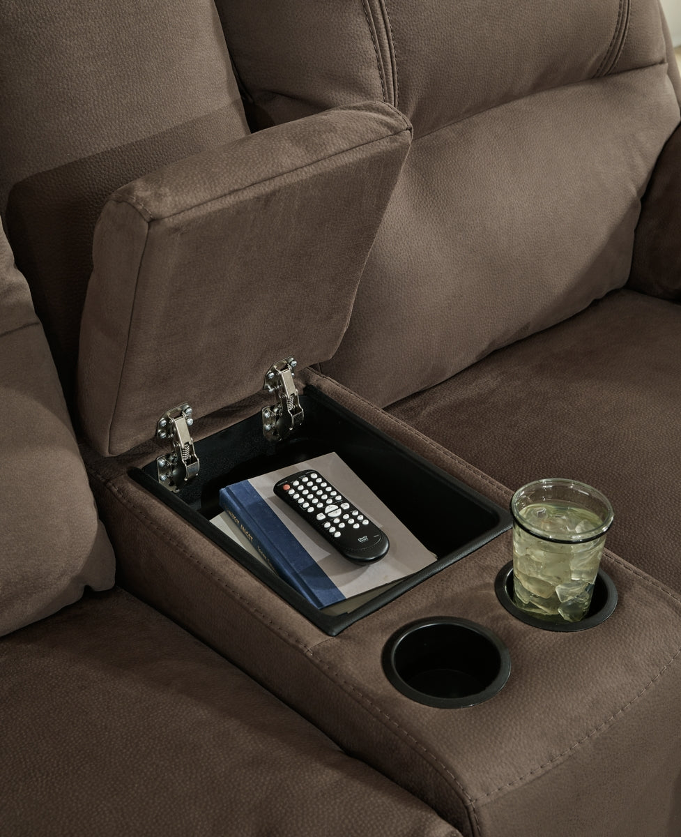 Next-Gen Gaucho Reclining Loveseat with Console - furniture place usa