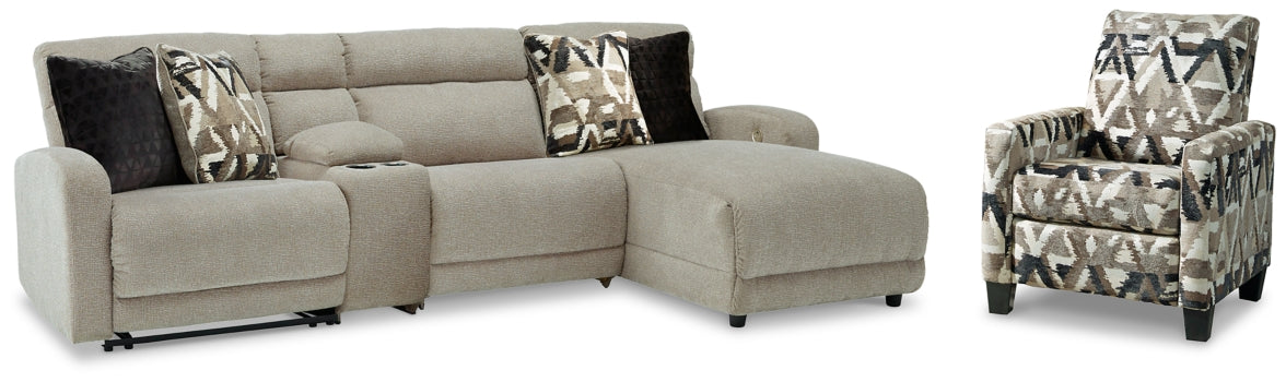 Colleyville 4-Piece Sectional with Recliner - PKG008157 - furniture place usa