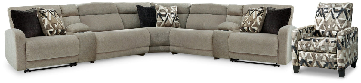 Colleyville 7-Piece Sectional with Recliner - furniture place usa