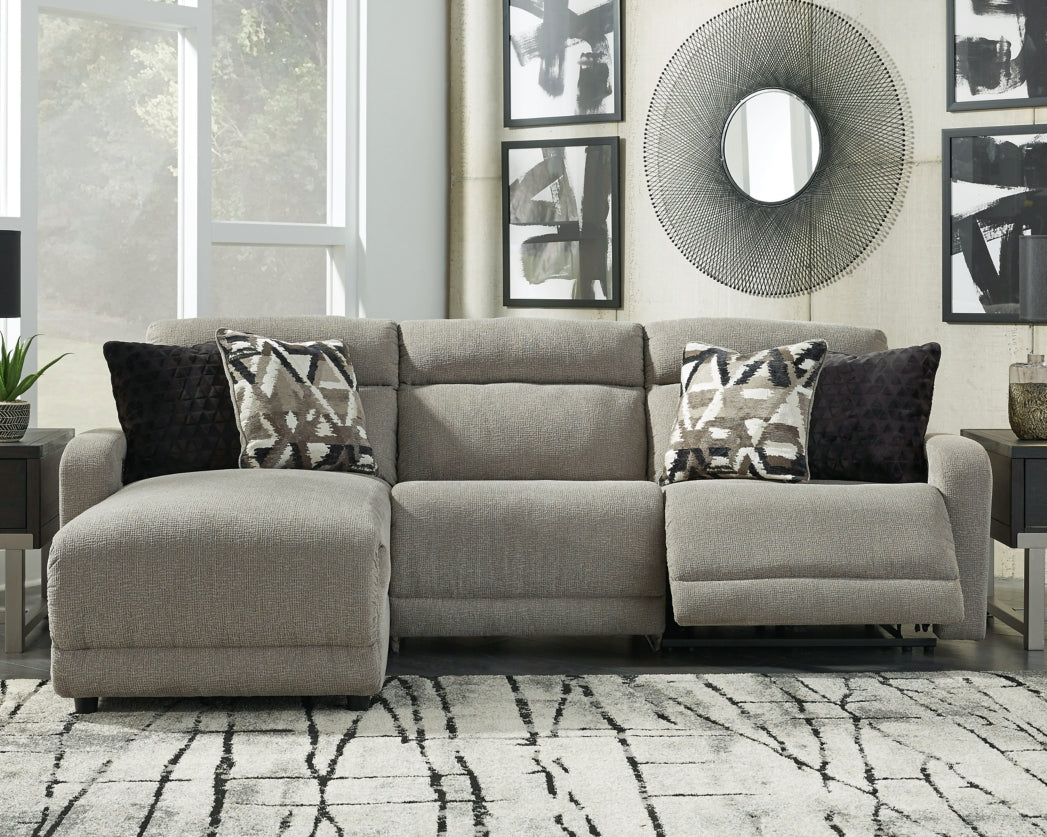 Colleyville 3-Piece Sectional with Recliner - PKG008158 - furniture place usa