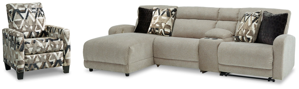 Colleyville 4-Piece Sectional with Recliner - PKG008159 - furniture place usa