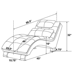 Dilleston White Chaise - furniture place usa