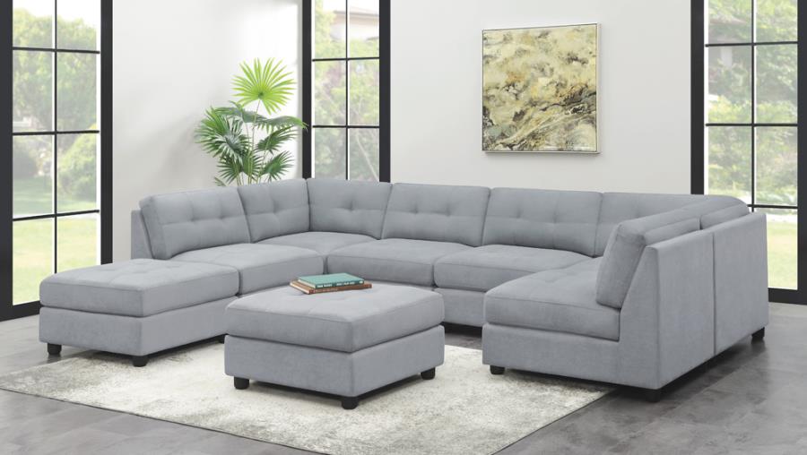 Claude Grey 7 Pc Sectional - furniture place usa