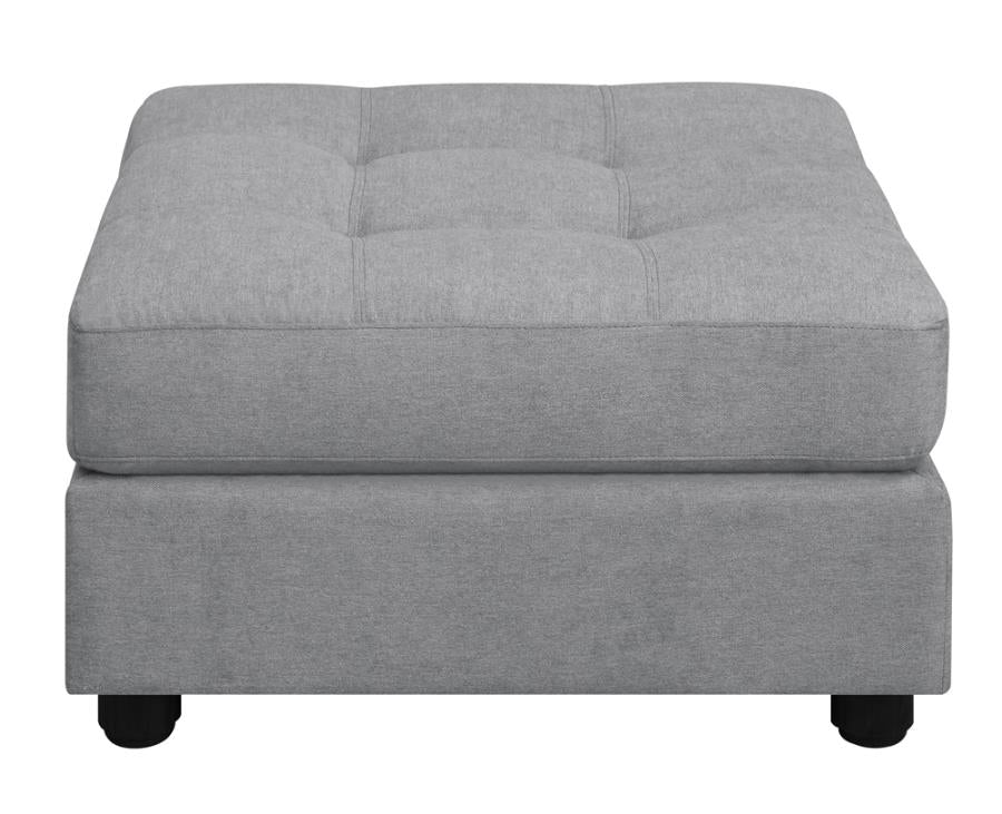 Claude Grey Ottoman - furniture place usa