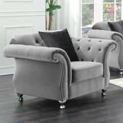 Frostine Silver Chair - furniture place usa