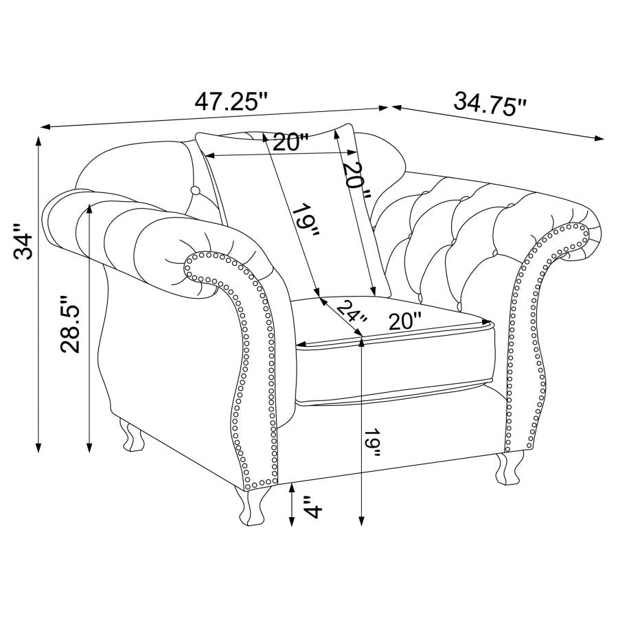 Frostine Silver Chair - furniture place usa