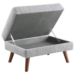 Churchill Grey Ottoman - furniture place usa