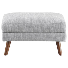 Churchill Grey Ottoman - furniture place usa