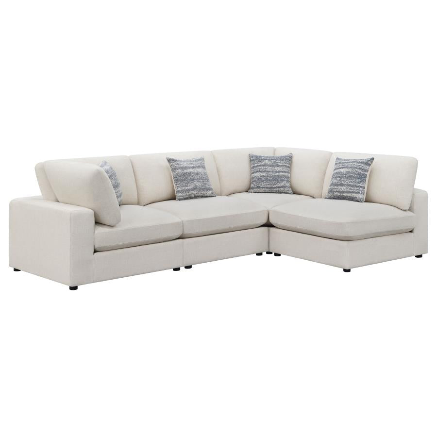 Serene Beige 4 Pc Sectional - furniture place usa