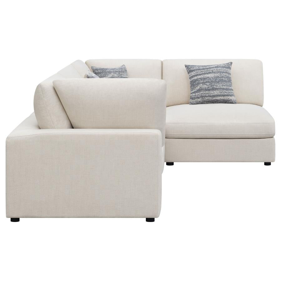 Serene Beige 4 Pc Sectional - furniture place usa