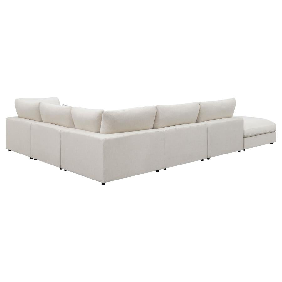 Serene Beige 6 Pc Sectional - furniture place usa