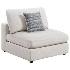 Serene Beige Armless Chair - furniture place usa