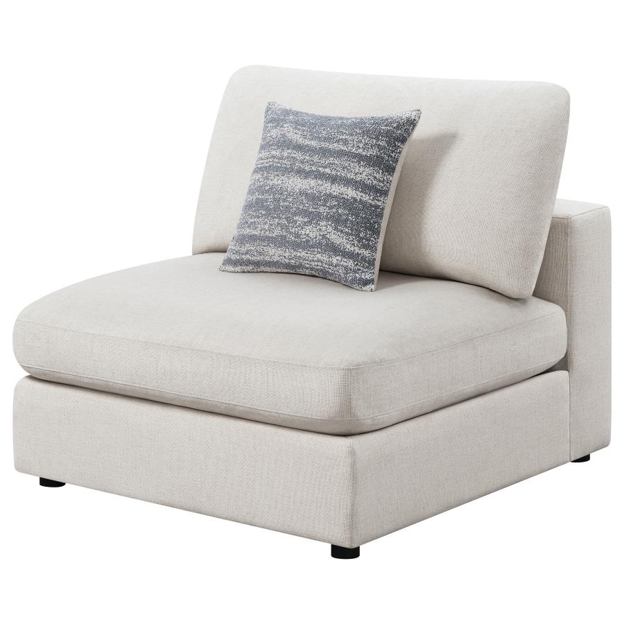 Serene Beige Armless Chair - furniture place usa