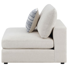 Serene Beige Armless Chair - furniture place usa