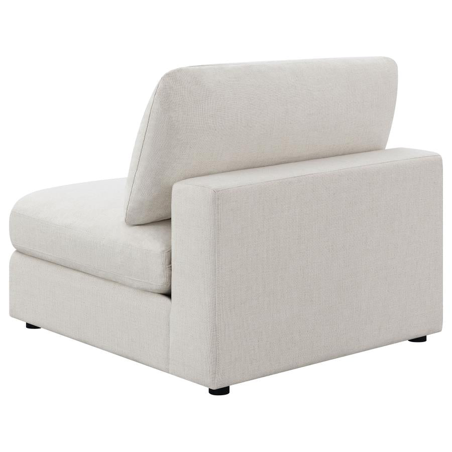 Serene Beige Armless Chair - furniture place usa