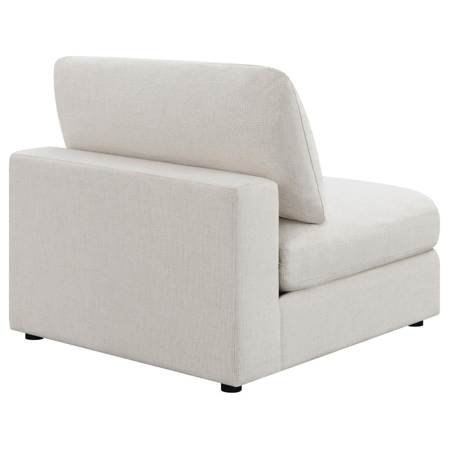 Serene Beige Armless Chair - furniture place usa