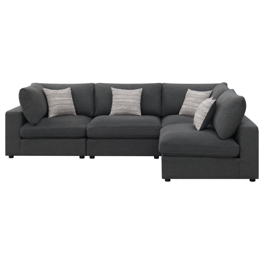 Serene Grey 4 Pc Sectional - furniture place usa