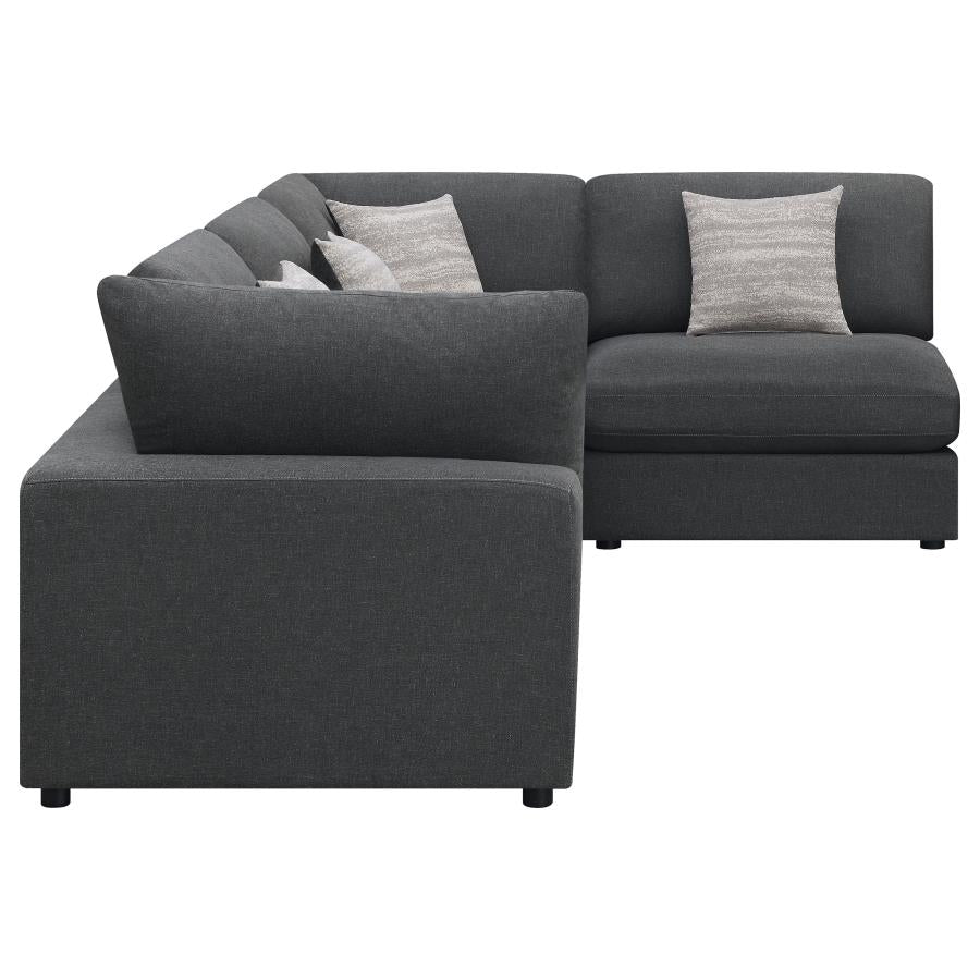 Serene Grey 4 Pc Sectional - furniture place usa