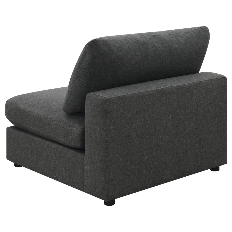 Serene Grey Armless Chair - furniture place usa