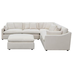 Hobson Ivory 6 Pc Sectional - furniture place usa