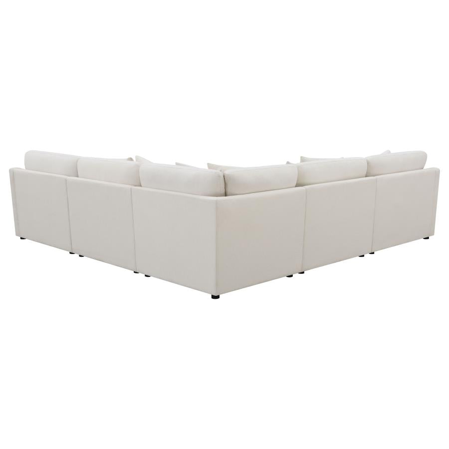 Hobson Ivory 6 Pc Sectional - furniture place usa