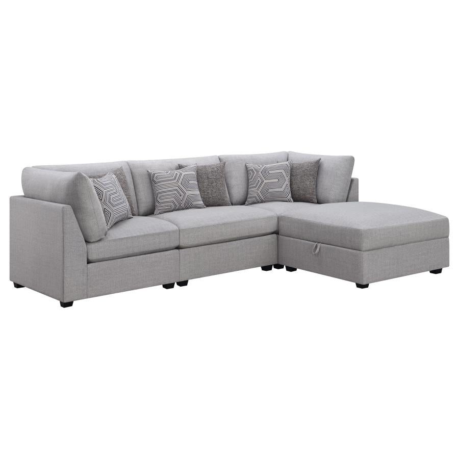 Cambria Grey 4 Pc Sectional - furniture place usa