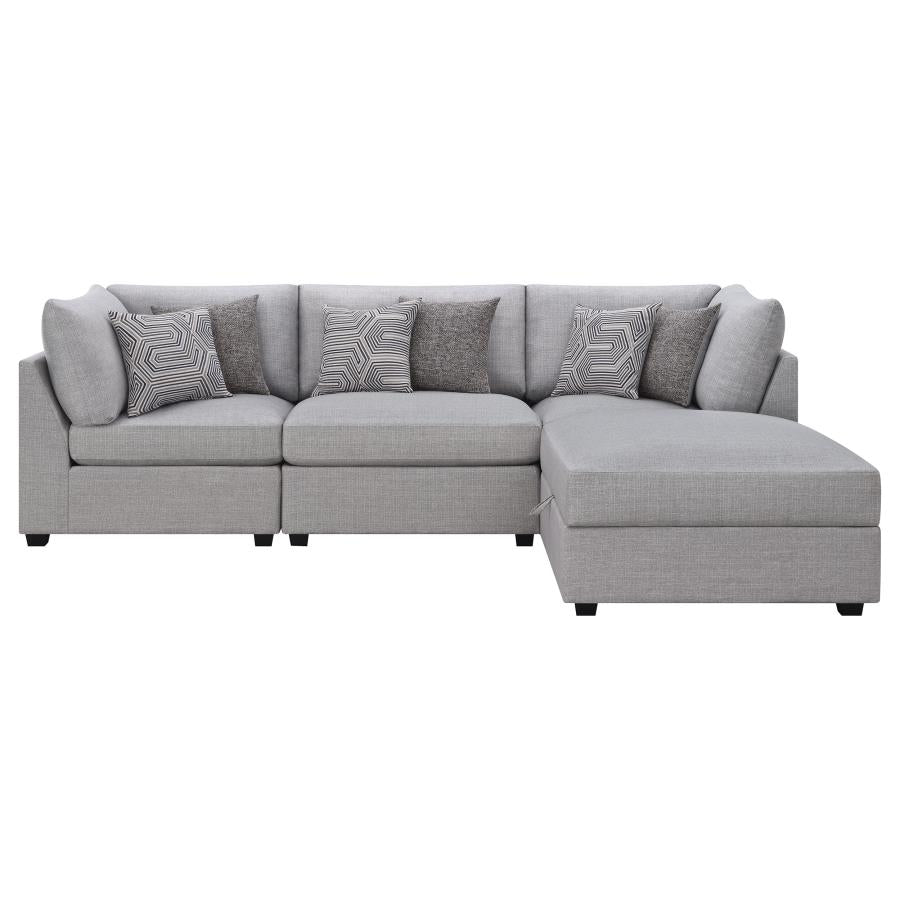 Cambria Grey 4 Pc Sectional - furniture place usa