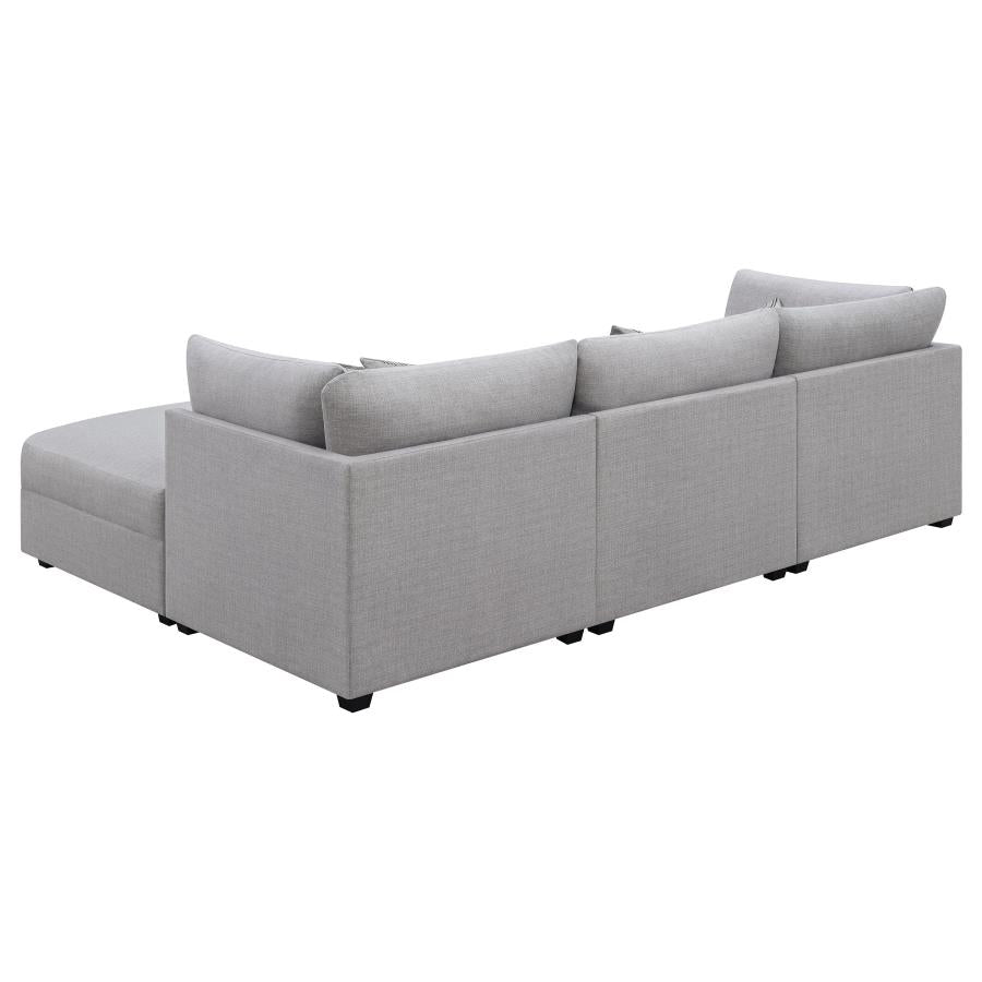 Cambria Grey 4 Pc Sectional - furniture place usa